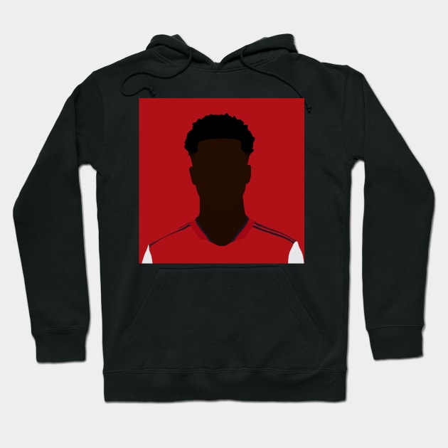 Bukayo Saka Minimalistic Face Art Hoodie by GotchaFace